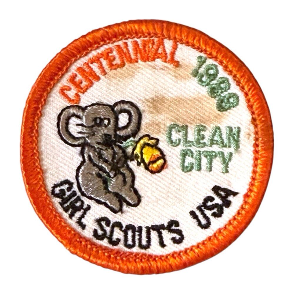 Vintage Girl Scouts Of America Centennial Clean City 1988 Patch